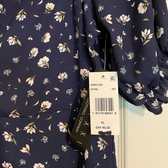 Trixxi Midnight Blue Floral Dress - Picture 2 of 4